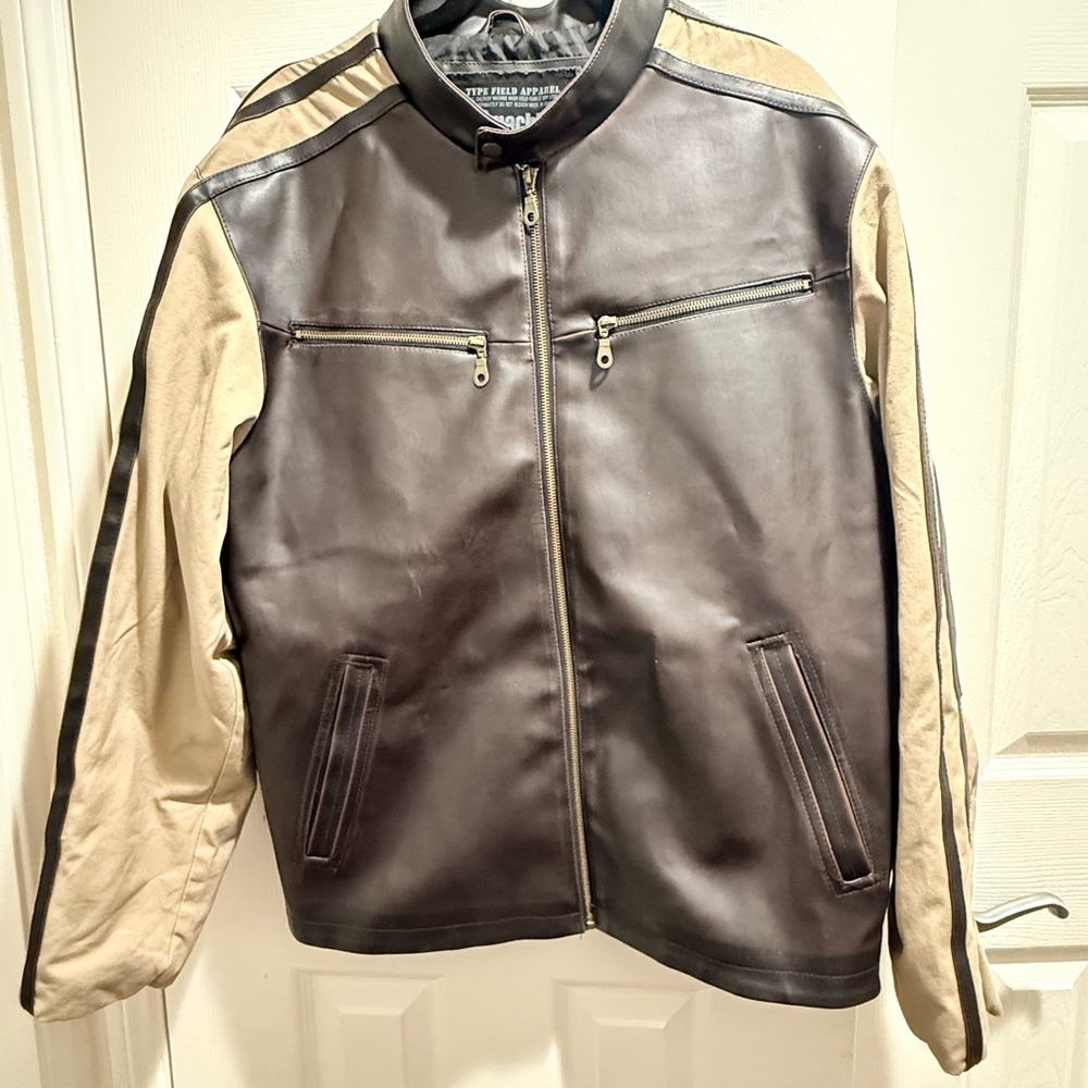 Machine Black and Tan Bomber Jacket